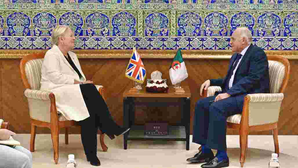 Mr. Attaf receives the Ambassador of the United Kingdom of Great Britain and Northern Ireland to Algeria