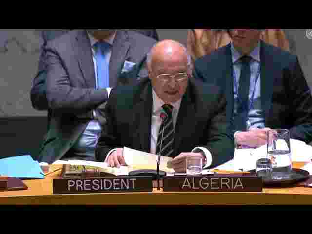 Speech by the Minister of State, Mr. Ahmed Attaf, presiding over an open debate on the situation in the Middle East at the Security Council