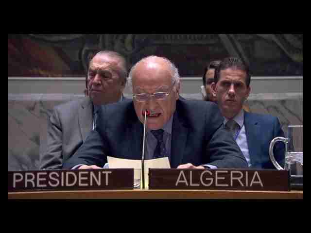 Speech of Mr.Attaf at the UN Security Council meeting on cooperation between the Arab League  and the United Nations Organization.