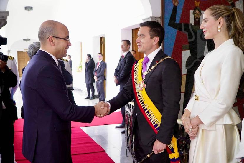Charged by the President of the Republic, Mr Chaib attends the inauguration ceremony of the President of the Republic of Ecuador