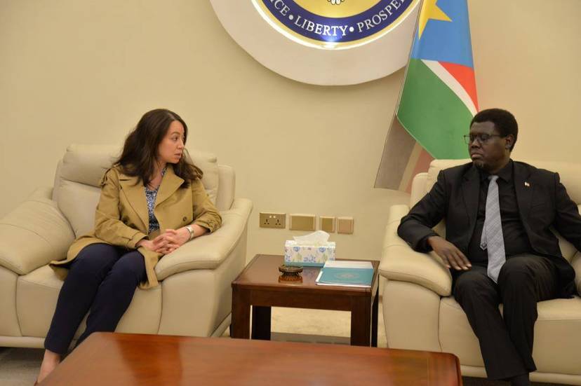 Mme Mansouri arrive à Juba pour une visite officielle