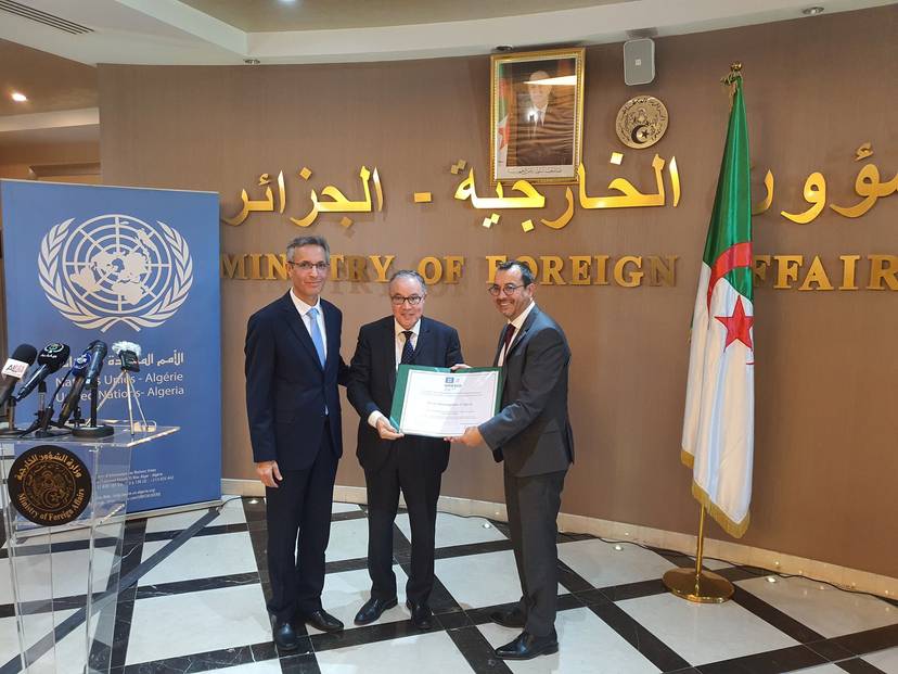 Algeria receives the original certificate of inscription of "Raï: Popular song of Algeria" at UNESCO