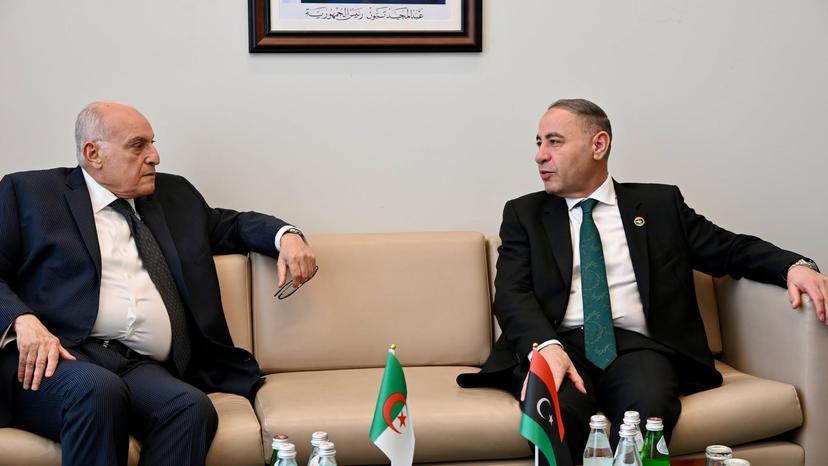 Mr Attaf meets his Libyan counterpart