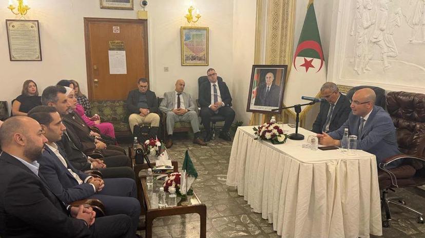 Mr. Chaib arrives in Baghdad to participate in the 52nd Session of the Council of Foreign Ministers of the Organization of Islamic Cooperation and meets with members of the Algerian community residing in Iraq